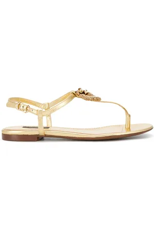 Dolce & Gabbana Devotion leather thong sandals