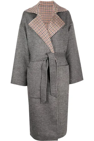 Nanushka Reversible check coat