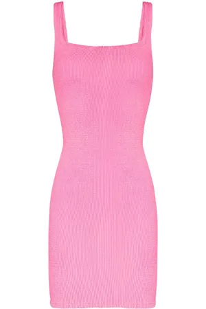 Hunza G Fitted knitted tank dress