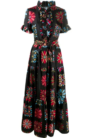 La DoubleJ Long And Sassy tiered silk dress