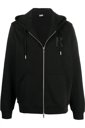 Karl Lagerfeld K embroidery zip-up hoodie