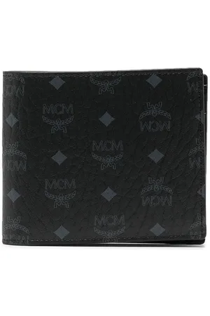 Mcm Aren Cubic Monogram Wallet In Black