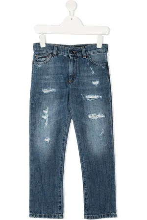 Dolce & Gabbana Distressed straight-leg jeans