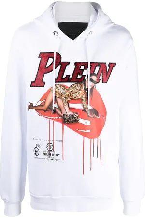 Philipp Plein Graphic-print rib-trimmed hoodie