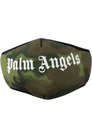 Palm Angels Camouflage logo-print face mask