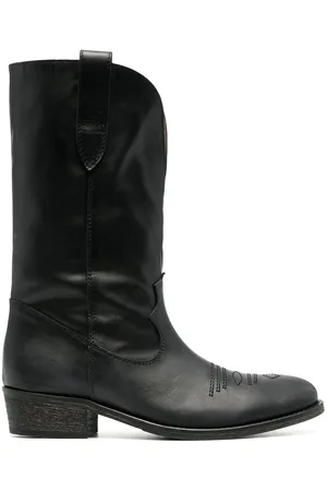 Via Roma Leather western-style boots