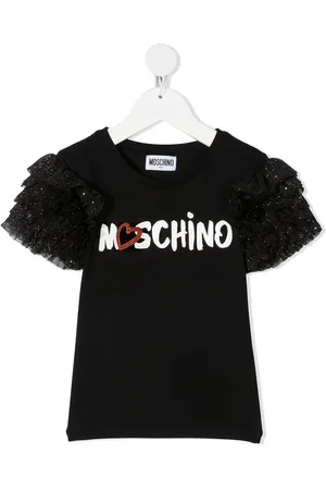 Moschino Ruffle-sleeve stretch-cotton t-shirt