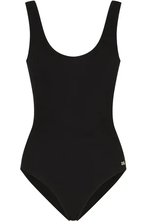 Dolce & Gabbana Logo-tag scoop-back swimsuit
