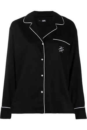 Karl Lagerfeld Logo embroidered pajama top