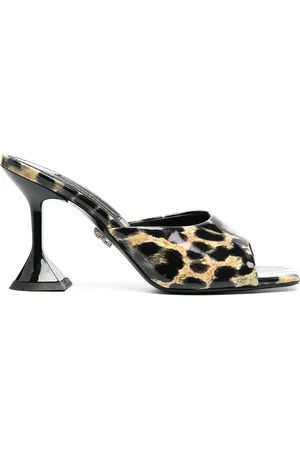 Philipp Plein Leopard-print square-toe sandals
