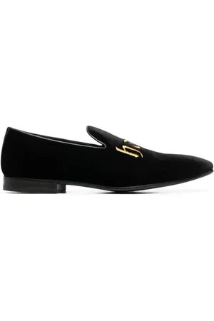 Philipp Plein Embroidered velvet loafers
