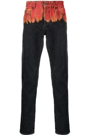 MARCELO BURLON Flame-print jeans