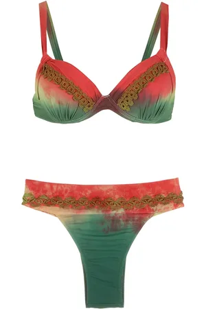 AMIR SLAMA Embroidery Tie Dye bikini set