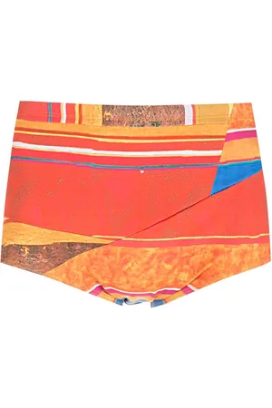 AMIR SLAMA Striped panels swimming trunks