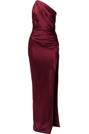 Michelle Mason One-shoulder silk gown