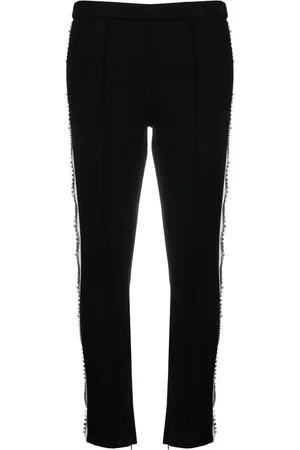 Philipp Plein Crystal-embellished cropped track trousers