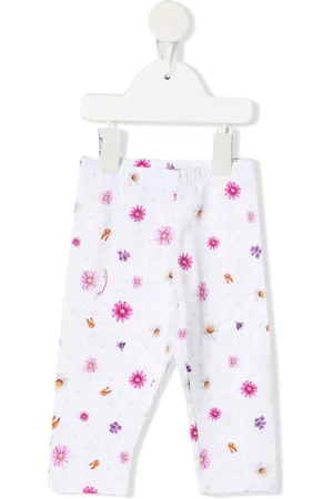 MONNALISA Floral-print cotton trousers