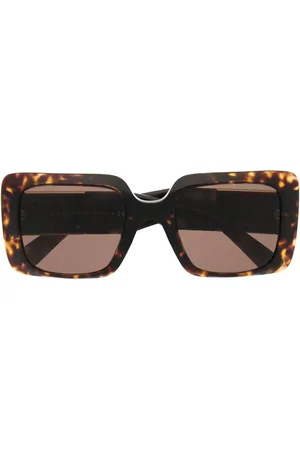 VERSACE Square-frame tortoiseshell-effect sunglasses