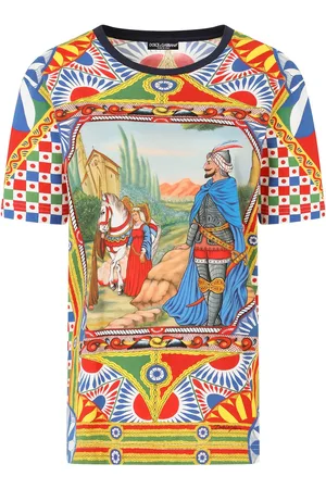 Dolce & Gabbana Carretto-print cotton T-shirt