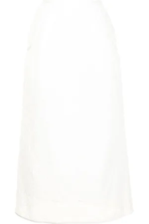 MAME KUROGOUCHI Embroidered lace cotton skirt