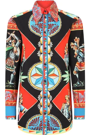 Dolce & Gabbana Carretto-print poplin shirt