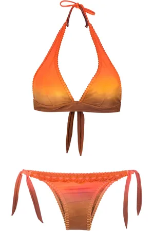 AMIR SLAMA Embroidery Tie Dye bikini set