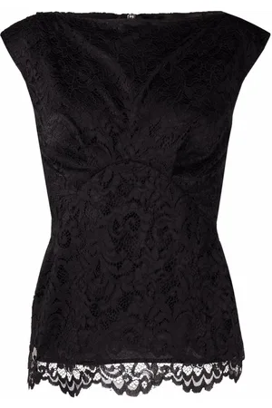 Philipp Plein Lace-patterned sleeveless blouse