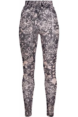 Philipp Plein New Baroque printed tulle leggings
