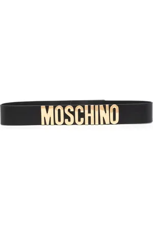 Moschino Leather logo-lettering belt
