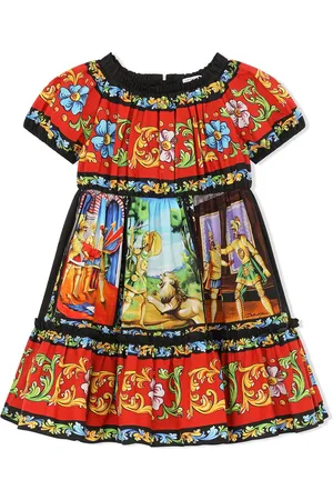 Dolce & Gabbana Carretto-print poplin dress