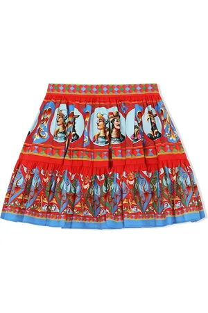 Dolce & Gabbana Carretto-print pleated miniskirt