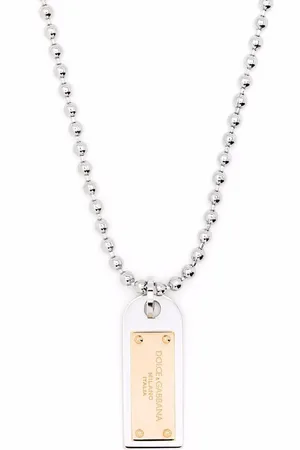 Dolce & Gabbana Two-tone military dog tag necklace