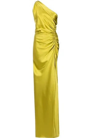 Michelle Mason One-shoulder silk gown