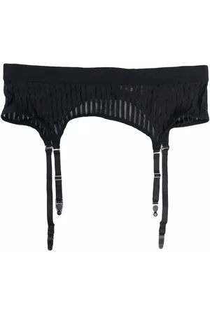 MAISON CLOSE Porte-Jarretelles striped suspenders