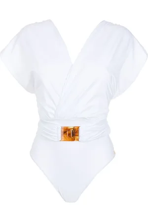Brigitte Crisscross-strap swimsuit