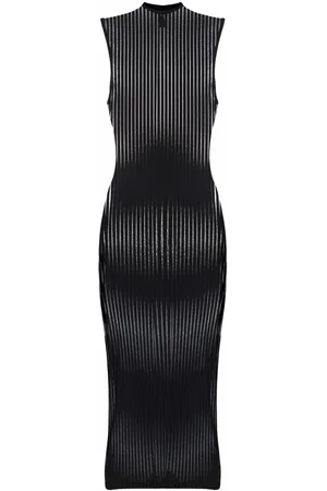 MAISON CLOSE Bande ?? Part striped midi dress