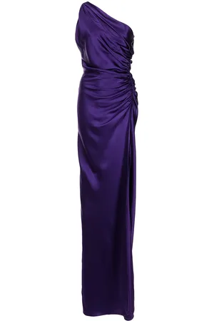 Michelle Mason One-shoulder silk gown