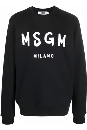 Msgm Logo-print crew neck sweater