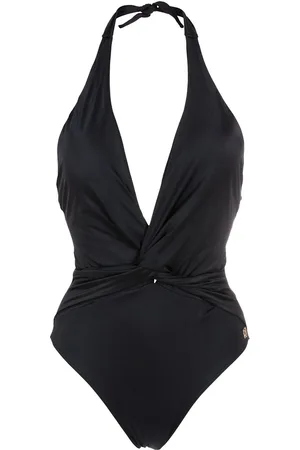 Brigitte Twist-detail halterneck swimsuit