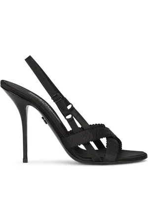 Dolce & Gabbana 105mm crossover-strap satin sandals