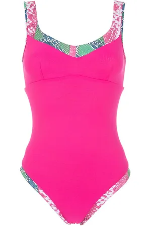 AMIR SLAMA Snakeskin print swimsuit