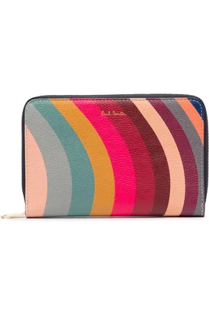 Paul Smith Wave-striped zipped purse