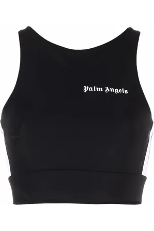 Palm Angels Side-stripe cropped top