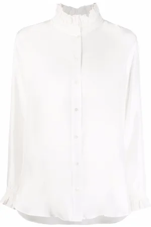 Sandro Haby ruffle-detail silk blouse