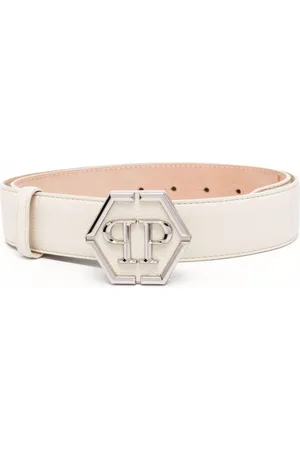 Philipp Plein Logo-plaque leather belt