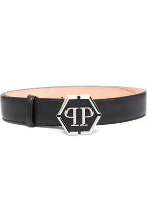 Philipp Plein Logo-plaque leather belt