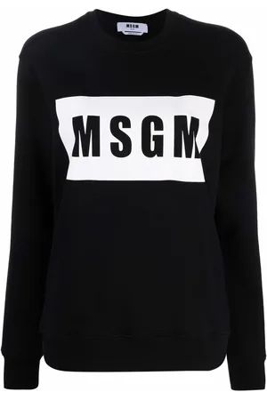 Msgm Logo-print cotton sweatshirt