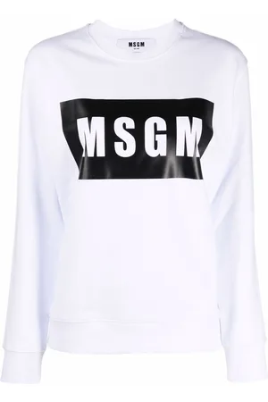 Msgm Logo-print cotton sweatshirt