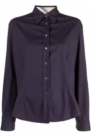 Burberry Women Collar T-shirts - 2000s spread collar button-up shirt