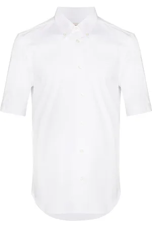 Black Dragonfly-embroidered cotton-poplin shirt, Alexander McQueen
